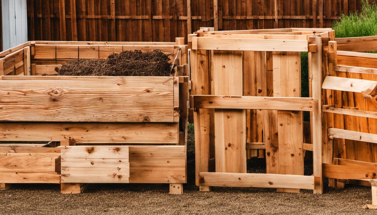 A picture of different types of wood for building a chicken run, including cedar, redwood, and pine.